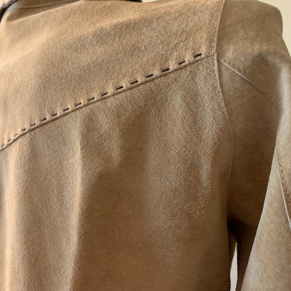 KAREN KANE LEATHER BLOUSE - SZ S ⭐ FANCY - Picture 7 of 8